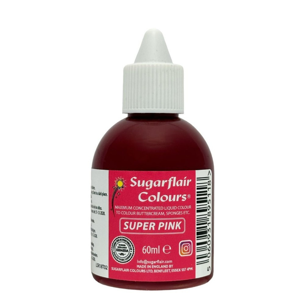 Sugarflair airbrush festék super pink 60ml Tortastúdió