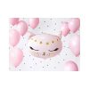 PartyDeco lufi, cica, rózsaszín, 48×36cm