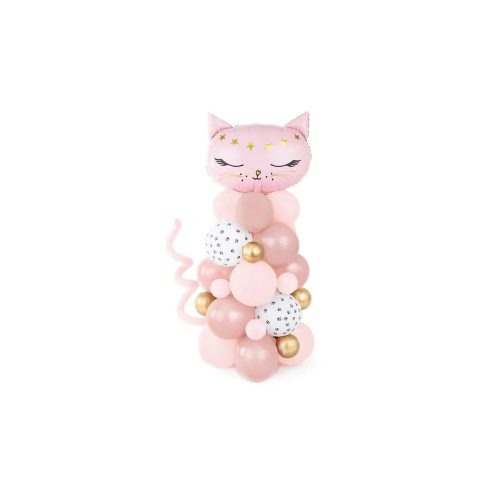 PartyDeco lufi szett, cica, rózsaszín, 83×140cm