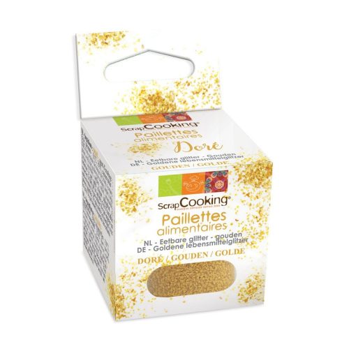 Scrapcooking ehető glitter, arany, 5g