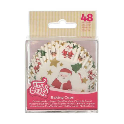 FunCakes muffin papír, Mikulás mintás, 48 db