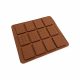 Mini táblás csokoládé forma, 3 minta,18,5x20,5 cm, 12db - II