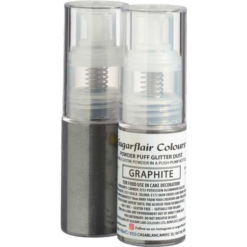 Sugarflair pumpás glitter spray, grafitszürke, 10g 