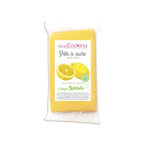 Scrapcooking fondant, sárga, citrom ízesítéssel, 250g