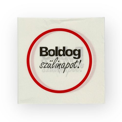 Szalvéta, Boldog Születésnapot, 22,5 cm, 6db